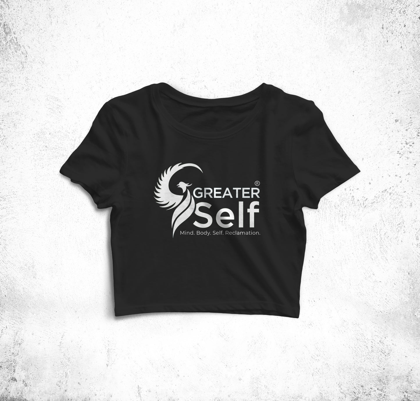 Greater Self Logo Crop Top - Comfortable Mind-Body-Spirit Apparel  | Black Friday Deals | Limited Time Offer