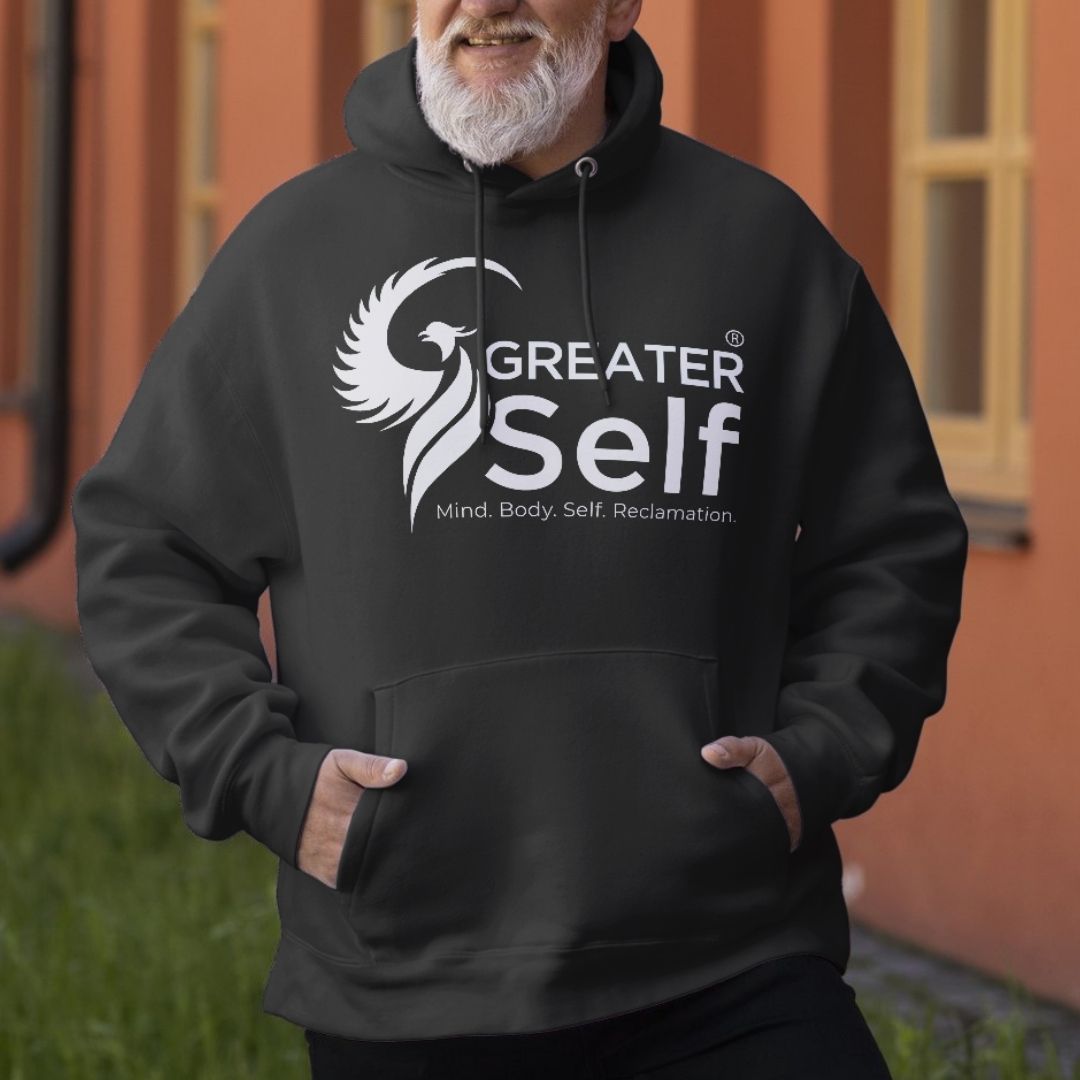 Greater Self Gray and Dark Gray Pullover Hoodies - Cozy and Durable Motivational Sweatshirts | Black Friday Deals | Limited Time Offer