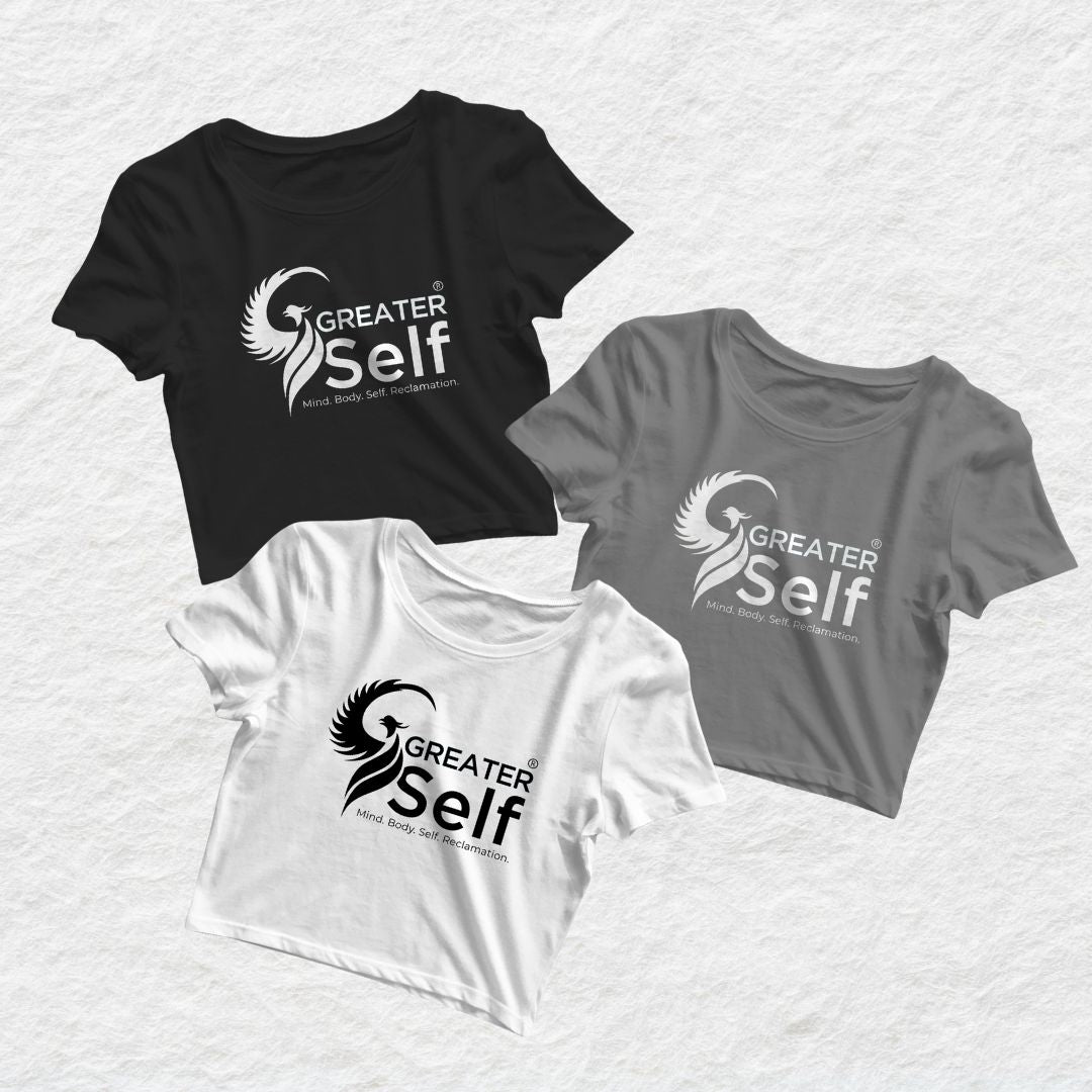 Greater Self Logo Crop Top - Comfortable Mind-Body-Spirit Apparel  | Black Friday Deals | Limited Time Offer