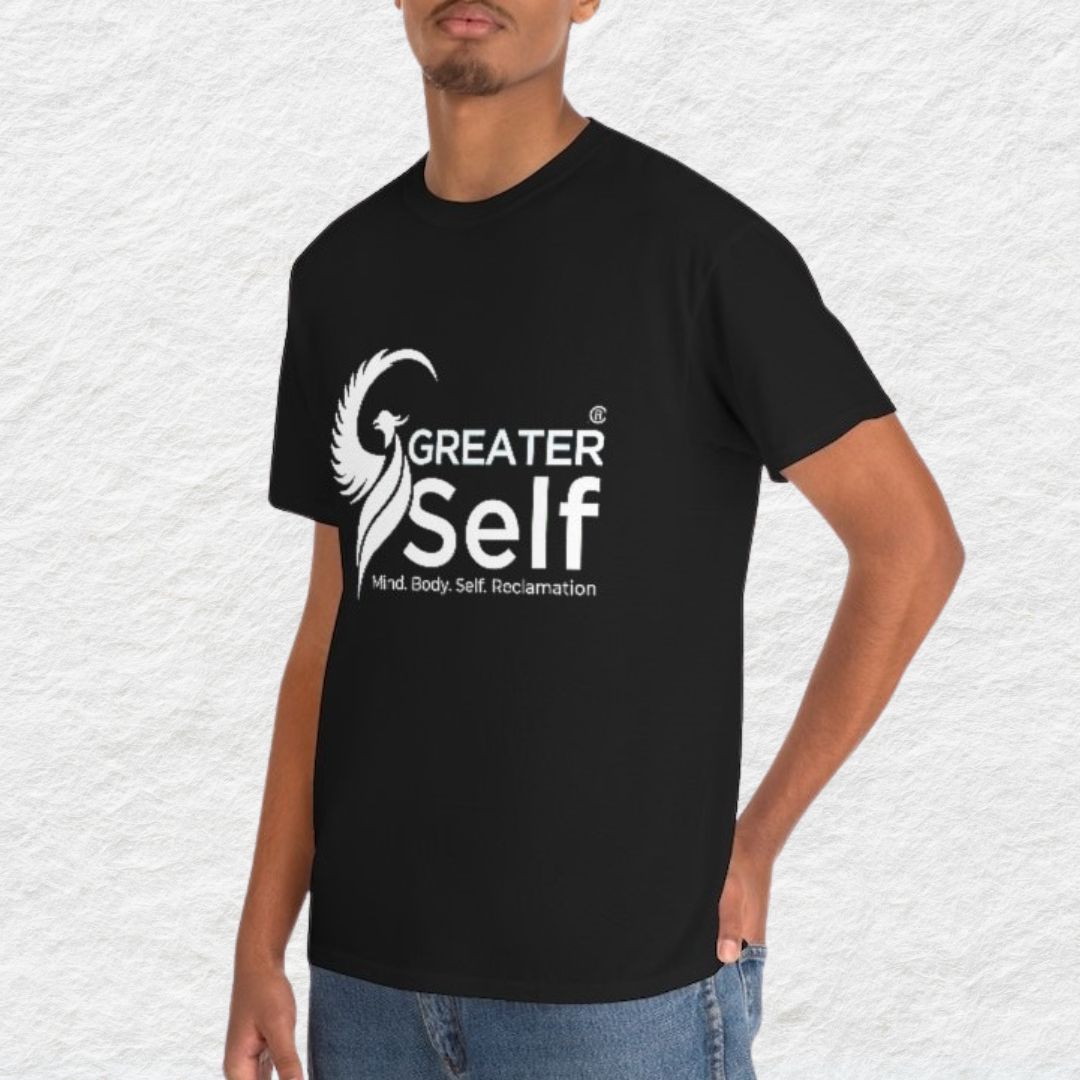 Greater Self Logo Heavy Cotton T-Shirt - Durable Everyday Motivation Tee | Black Friday Deals | Limited Time Offer